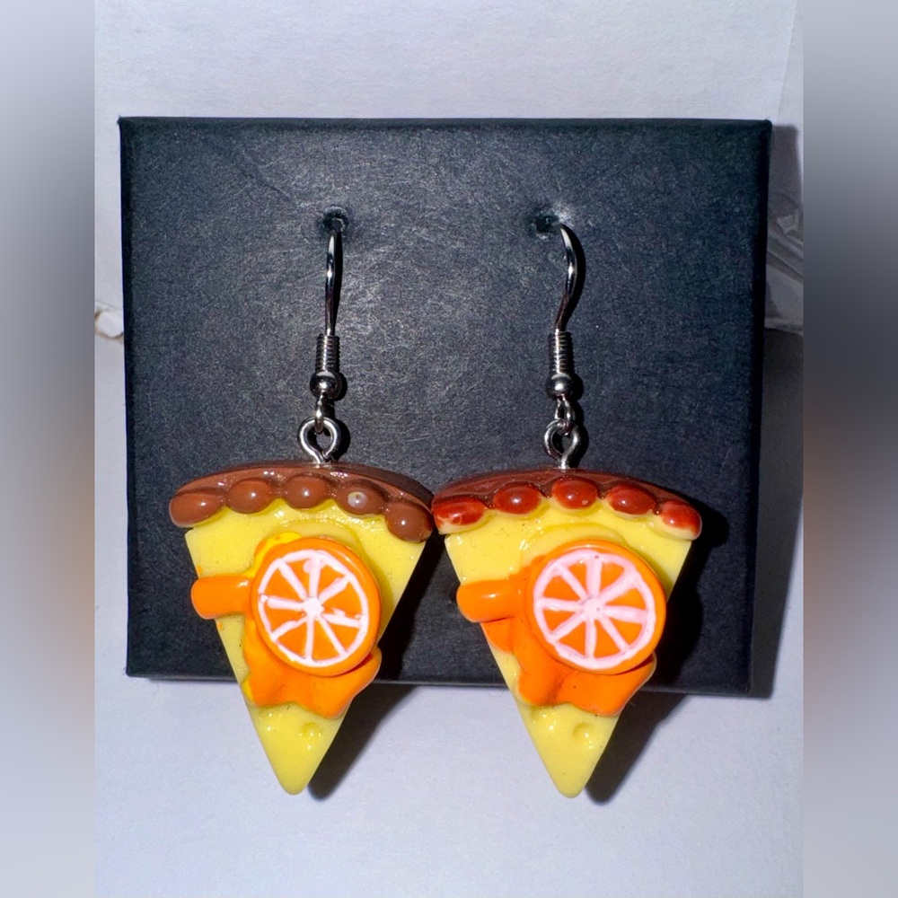 dangly pie earrings